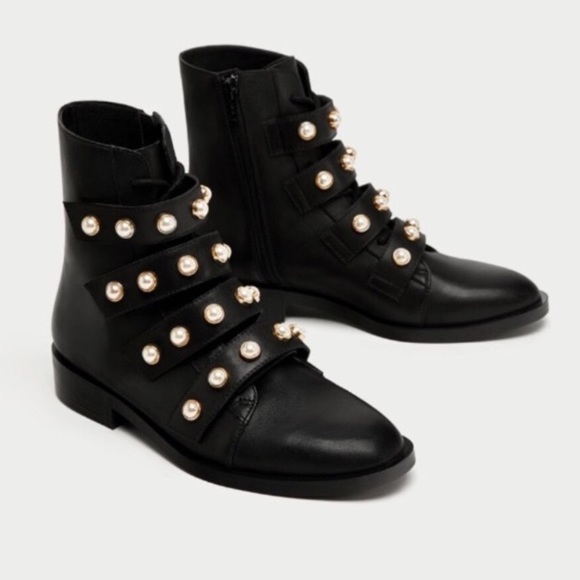 Zara Shoes - Zara pearl boots
